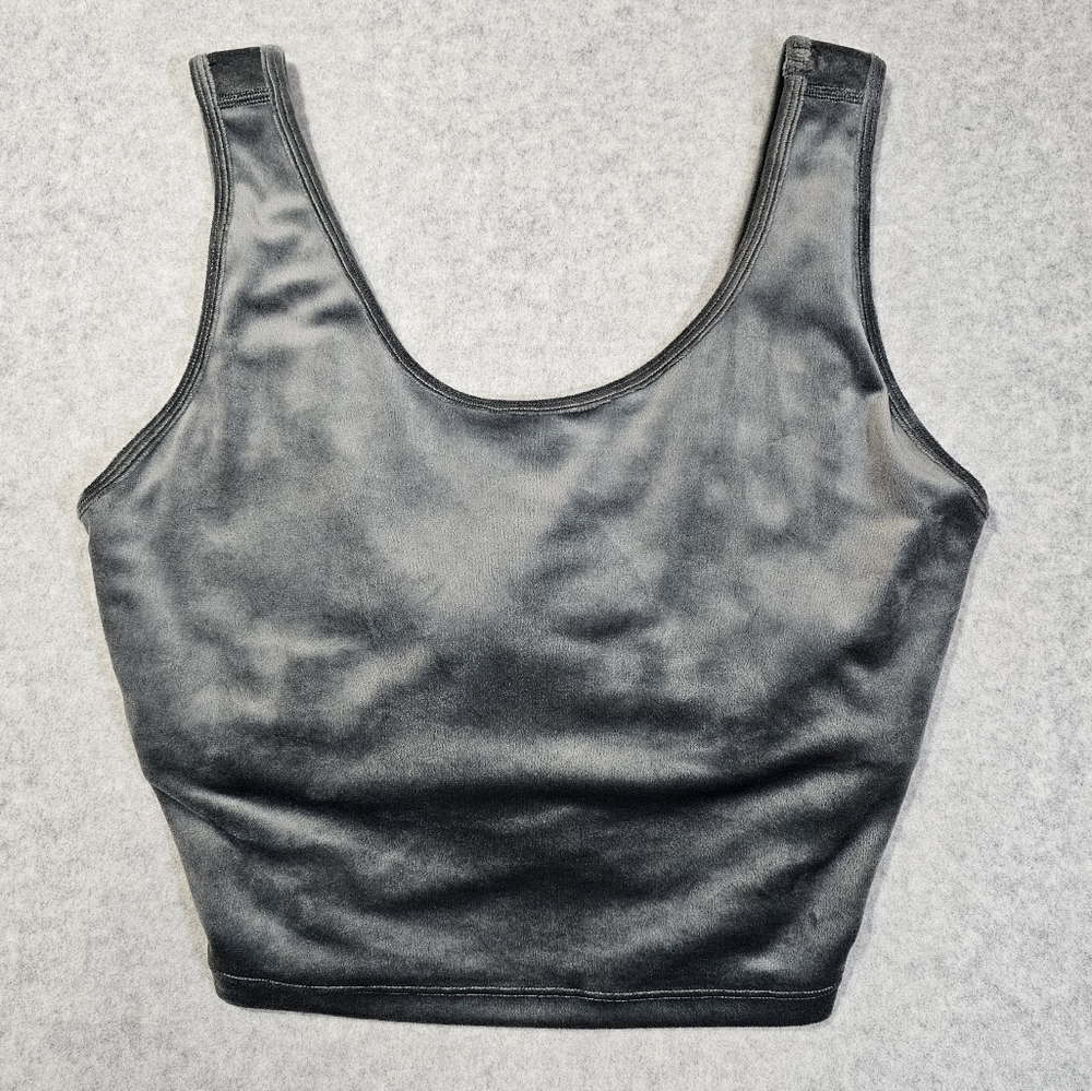 NWT Offline by Aerie Recharge Least Support Sports Bra Crop Top XXL Gray Velour